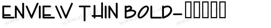 Enview Thin Bold字体转换